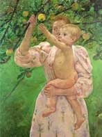 Child Picking a Fruit